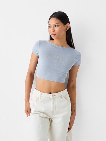 Bershka Póló - kék: elől