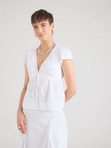 HOLLISTER Blouse in Wit: voorkant