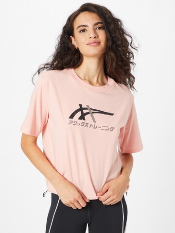 ASICS Λειτουργικό μπλουζάκι 'Tiger' σε ροζ: μπροστά