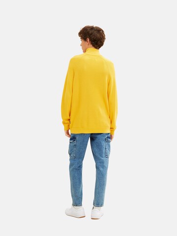 TOM TAILOR DENIM Sweater in Yellow