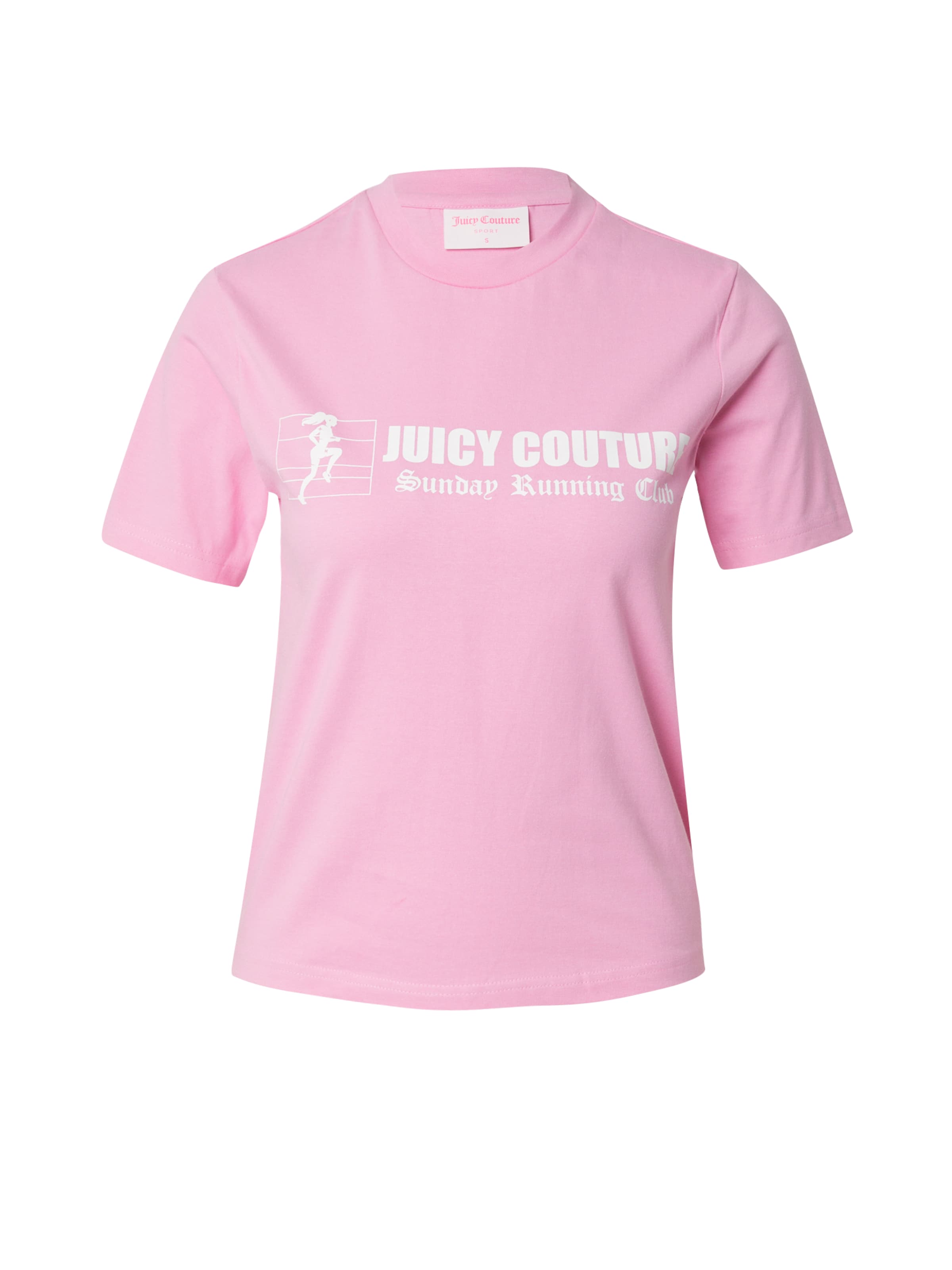 Juicy Couture Футболка 'The Runner' в Ярко-розовый: спереди