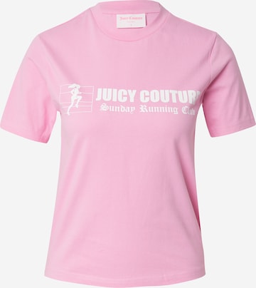 Juicy Couture Футболка 'The Runner' в Ярко-розовый: спереди