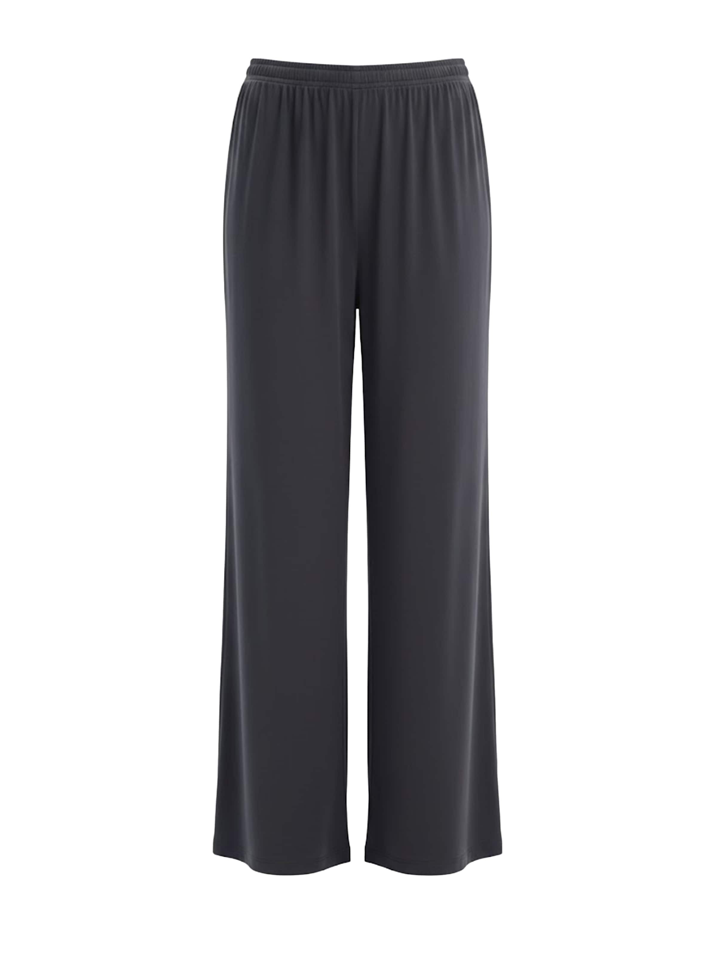 Dagi Wide leg Broek in Zwart: voorkant