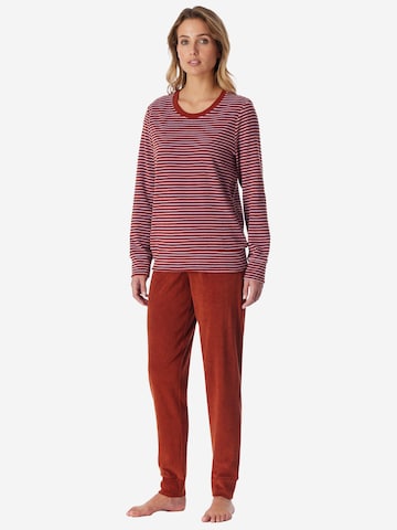 SCHIESSER Pyjama ' Casual Essentials ' in Rood: voorkant