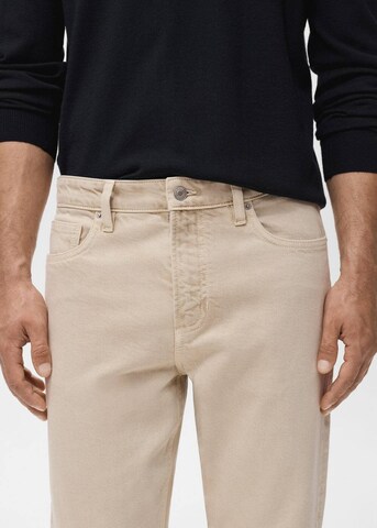 MANGO MAN Tapered Jeans 'Ben' in Beige