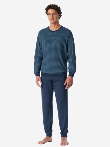 SCHIESSER Pyjama lang 'Comfort Essentials'‌‌‌‌‌‌‌‌‌‌ in Blau