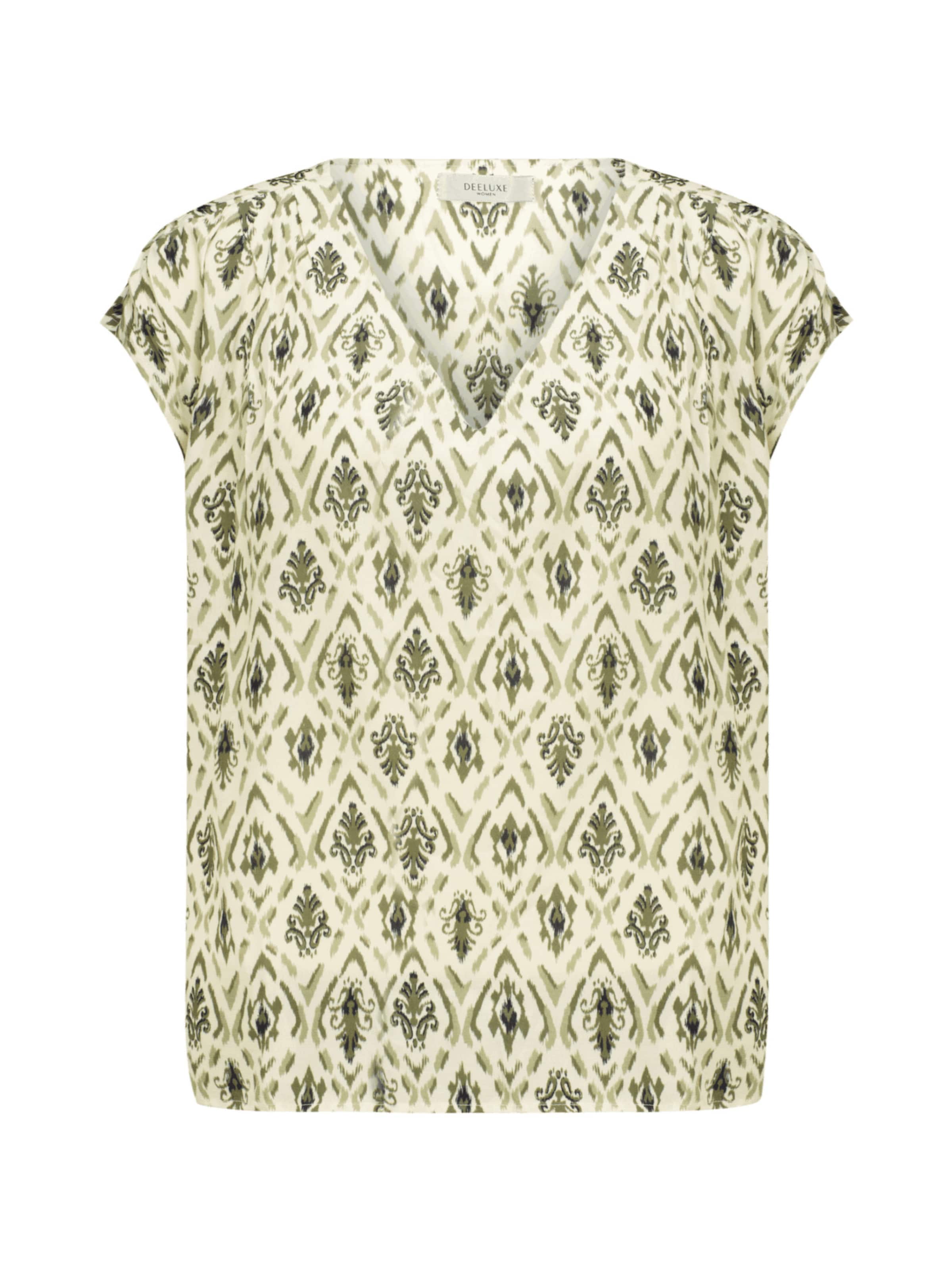 Deeluxe Chemisier 'Solia' en beige clair / kaki / olive / noir, Vue avec produit