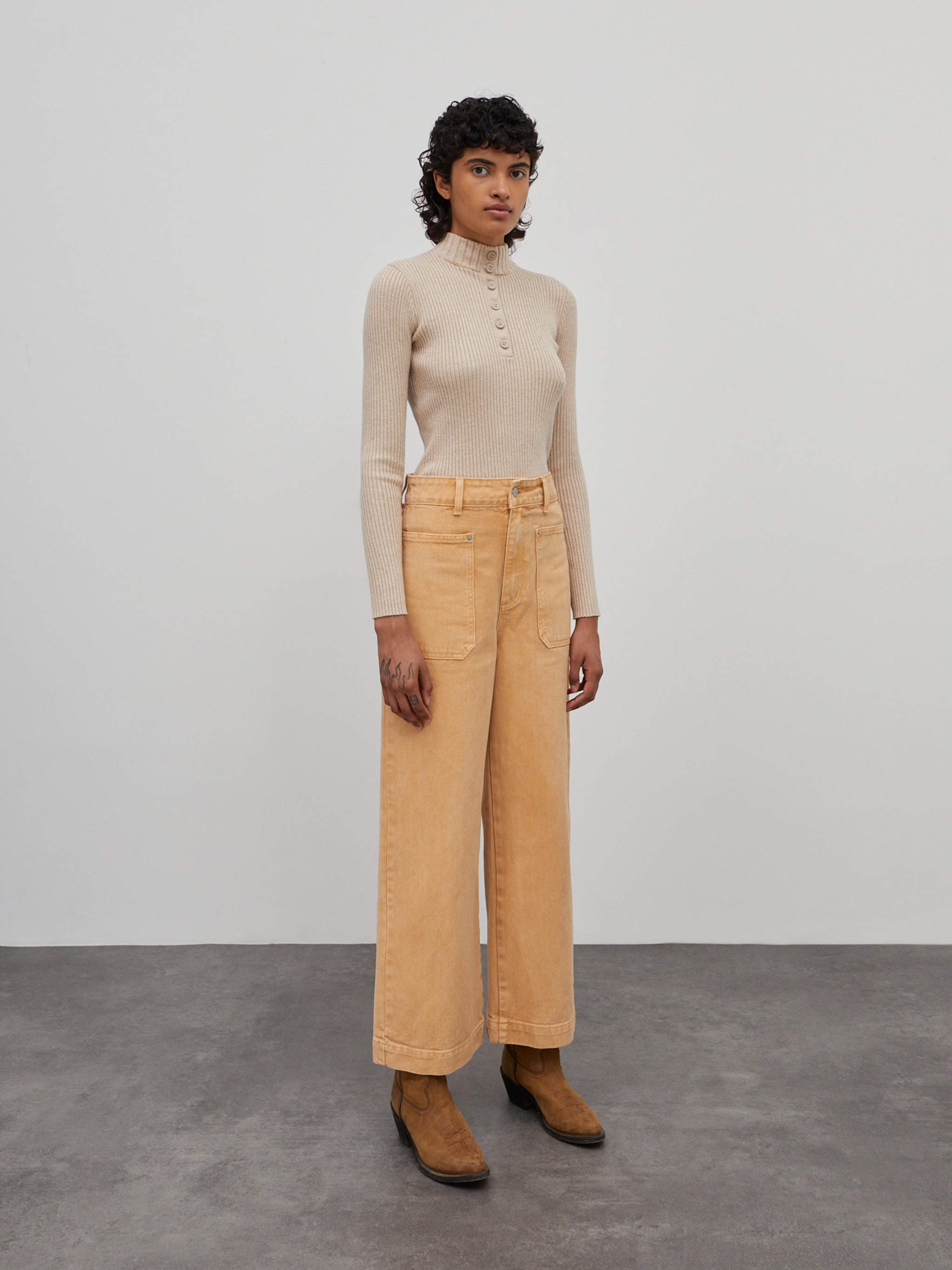 EDITED Produkte Pullover 'Promise' beigemeliert