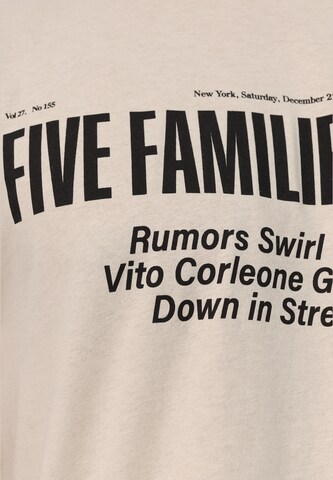 Recovered T-Shirt 'The Godfather New York 1945 Relaxed' in Beige