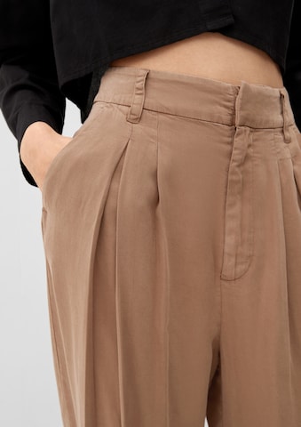 Tapered Pantaloni di QS in marrone