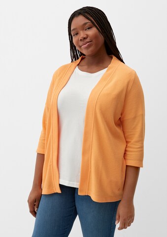 TRIANGLE Knit Cardigan in Orange: front