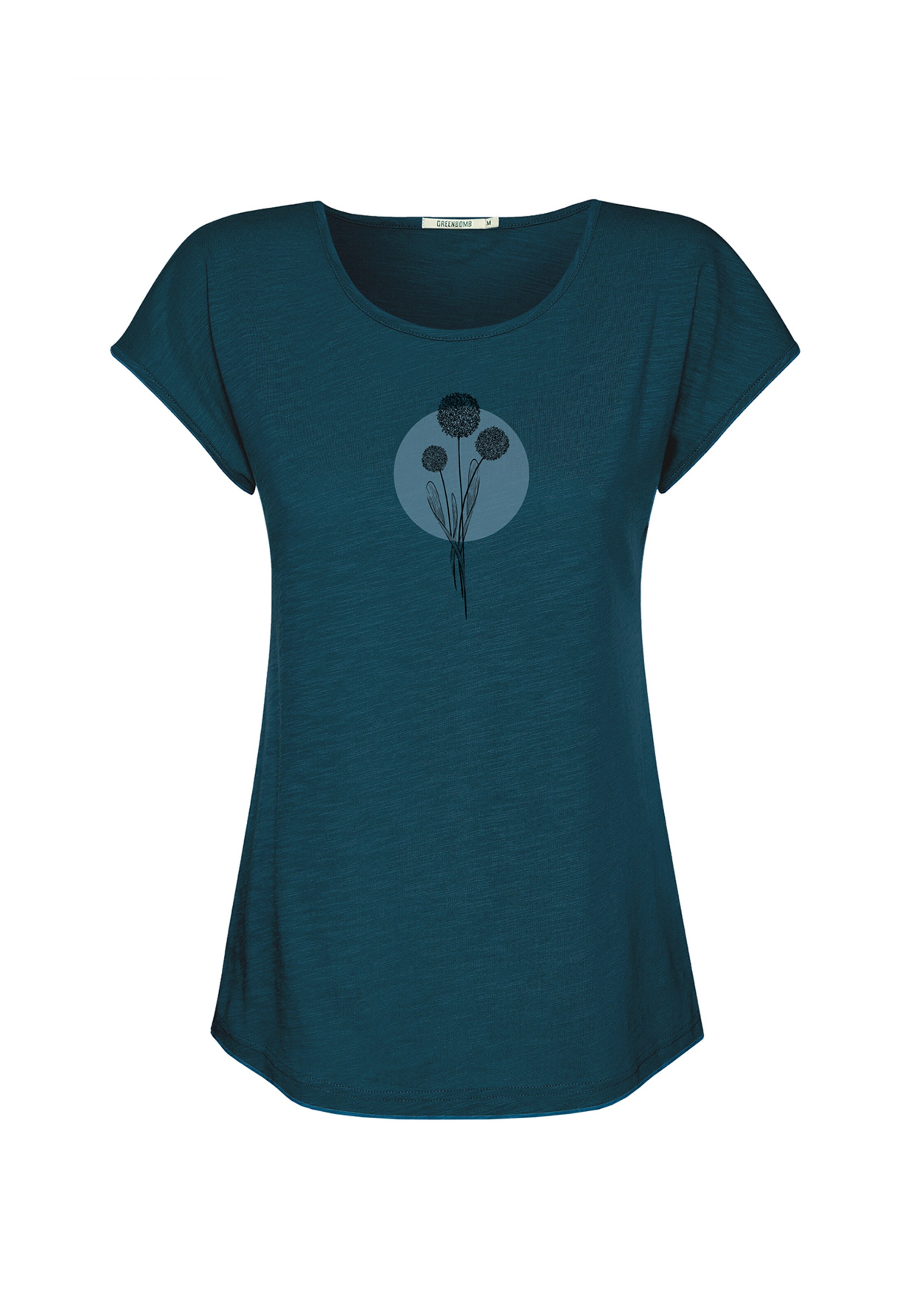 GREENBOMB Shirt 'Nature Allium' in Blauw: voorkant