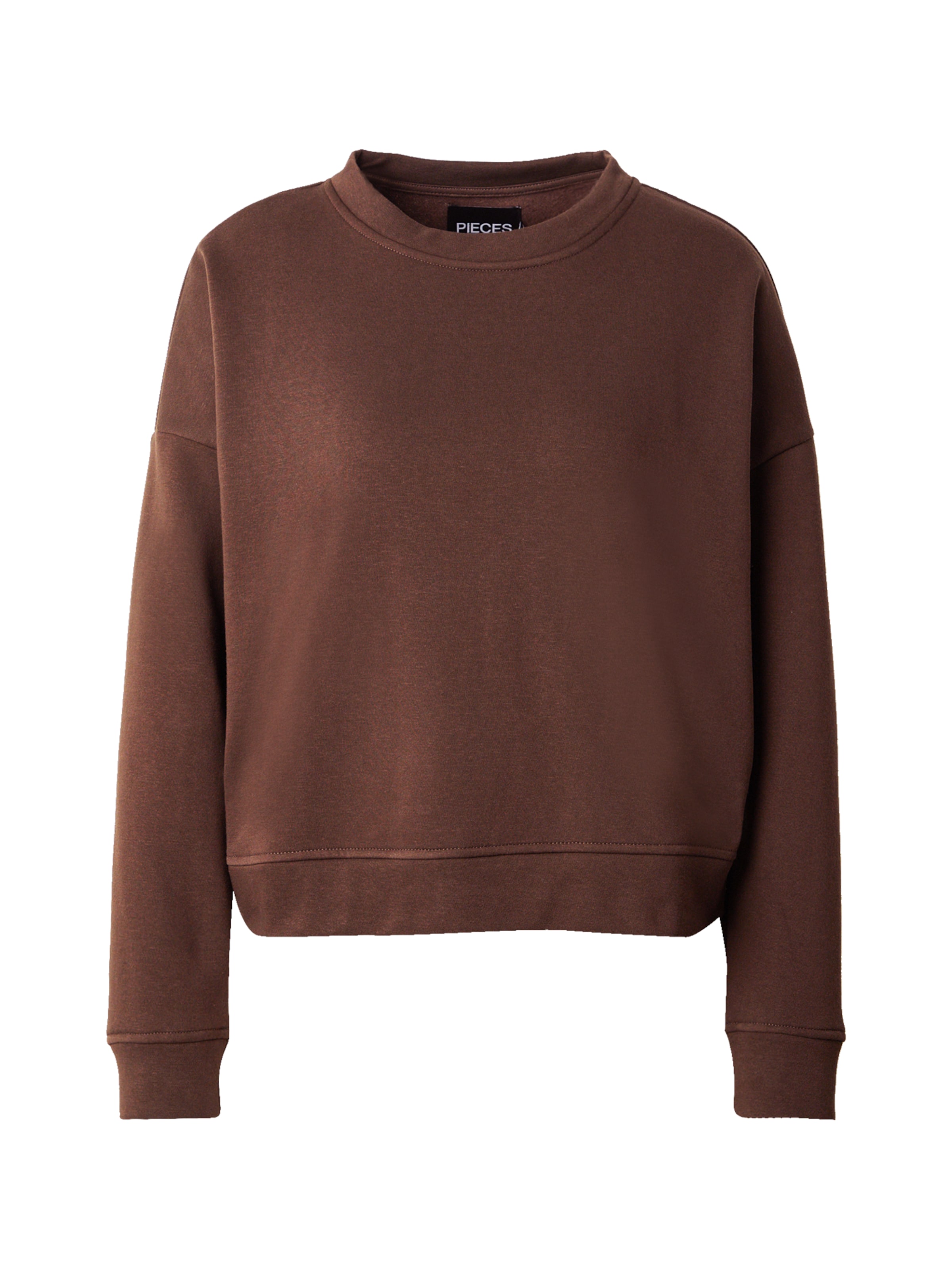 PIECES Sweatshirt 'PCCHILLI' in Brown: front