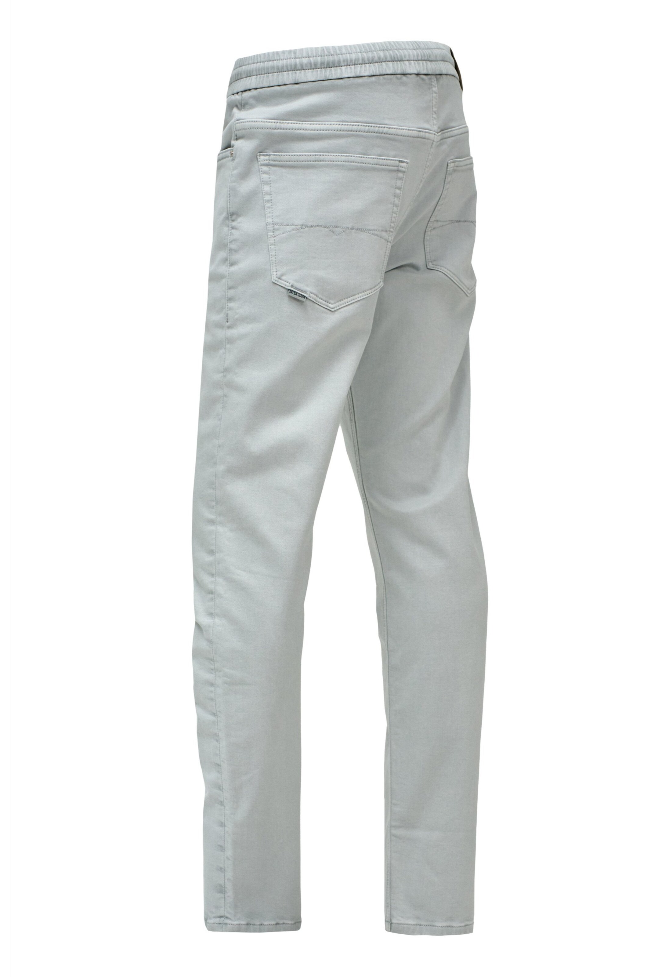 Coupe slim Pantalon chino Salsa Jeans en gris