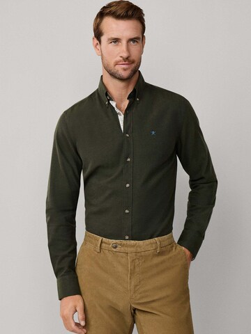 Coupe slim Chemise Hackett London en vert : devant