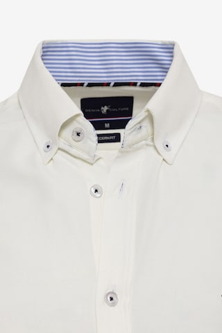 DENIM CULTURE - Ajuste regular Camisa de negocios 'JONES' en blanco