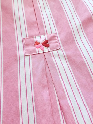 LIKS. Munich Jurk 'Kleid V-Ausschnitt Streifen' in Roze