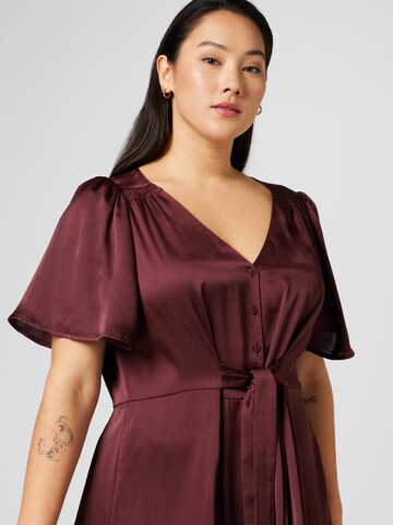 Guido Maria Kretschmer Curvy Shirt Dress 'Rika' in Red