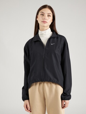 Veste de sport 'SWOOSH' NIKE en noir : devant