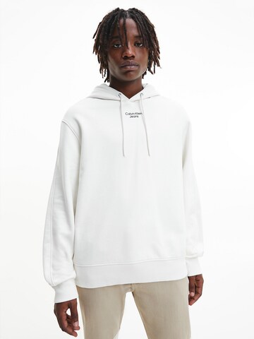 Calvin Klein Jeans Sweatshirt in White: front