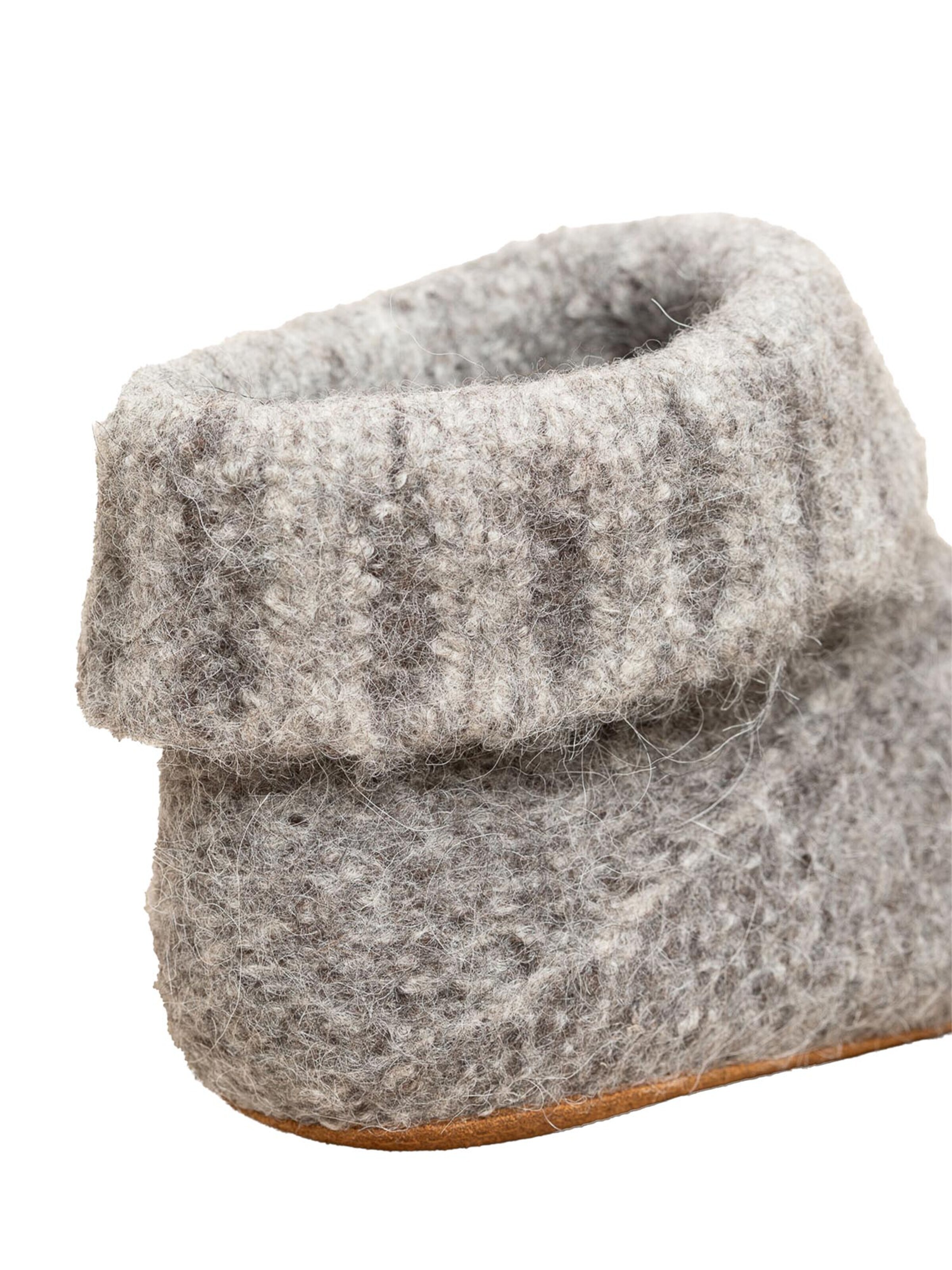 Gottstein Slipper 'Knit Boot Alpaka' in Grey
