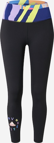 ADIDAS SPORTSWEAR Skinny Sportbroek 'Love Unites Believe' in Zwart: voorkant