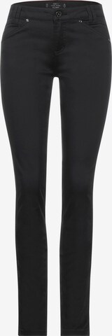 STREET ONE Slimfit Broek in Zwart: voorkant