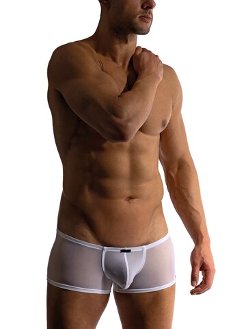 Manstore Boxer shorts ' M101 Bungee Pants ' in White: front