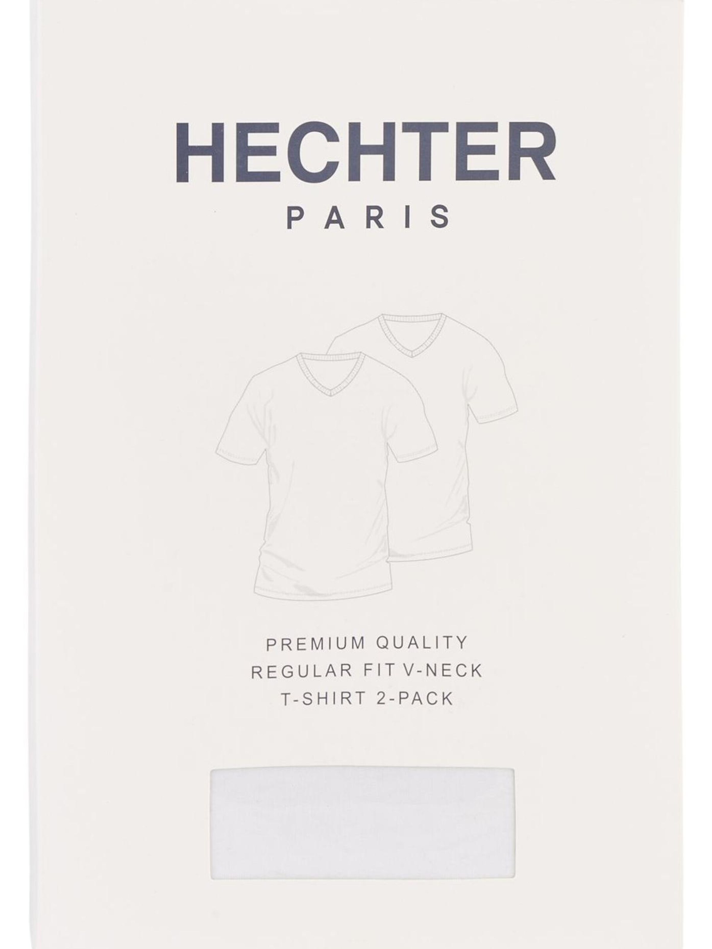 Daniel Hechter Shirt 'Daniel Hechter - Regular Fit -  Doppelpack Herren Kurzarm T-Shirt V-Neck/V-Ausschnitt (100902 76020)' in White