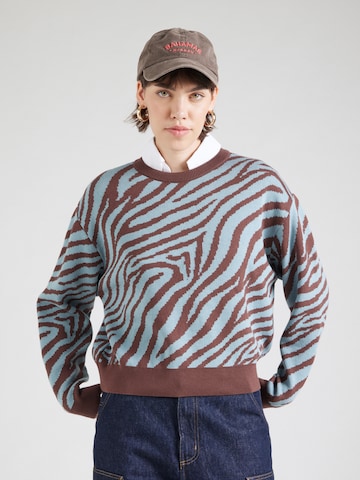 Pull-over mazine en bleu : devant