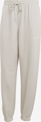 ADIDAS PERFORMANCE Tapered Urheiluhousut 'Essentials Linear' värissä harmaa: etupuoli