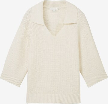 Pull-over TOM TAILOR en beige : devant