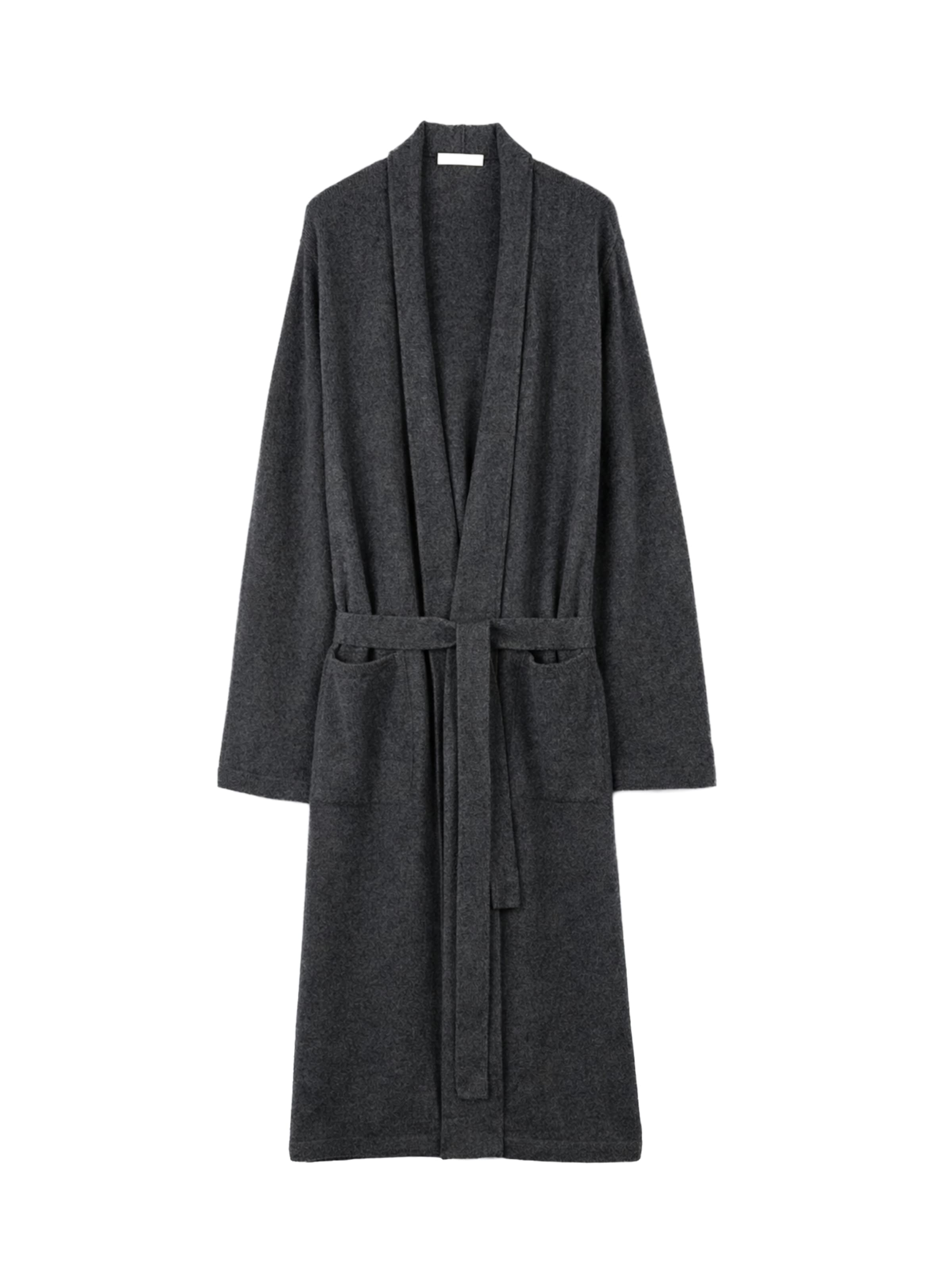 GOBI Cashmere Bademantel lang‌‌‌ in Grau: Vorderseite