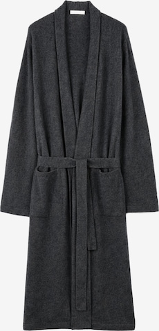 GOBI Cashmere Bademantel lang in Grau: Vorderseite
