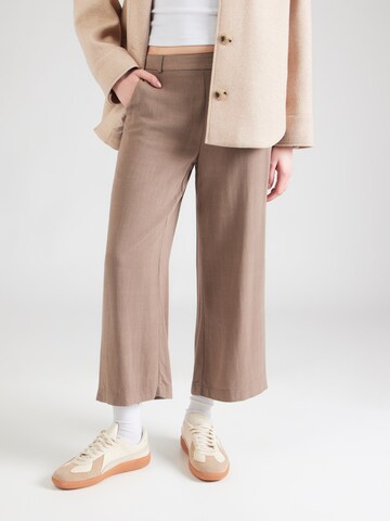 ONLY Wide leg Chino 'ONLSIESTA' in Bruin: voorkant