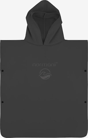 normani Badeponcho 'Rincon' in Schwarz: Vorderseite
