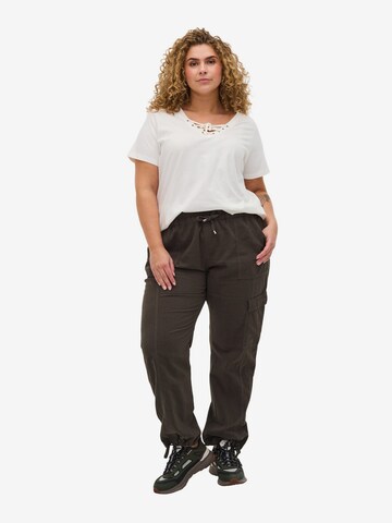 Zizzi Tapered Broek 'JEASY' in Groen