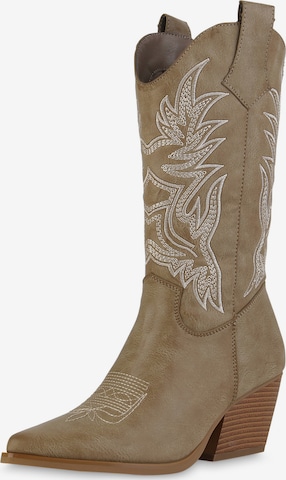 Bottes de cowboy 'Ella' Van Hill en vert : devant