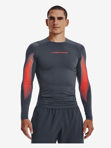 T-Shirt fonctionnel 'Novelty' UNDER ARMOUR en gris : devant