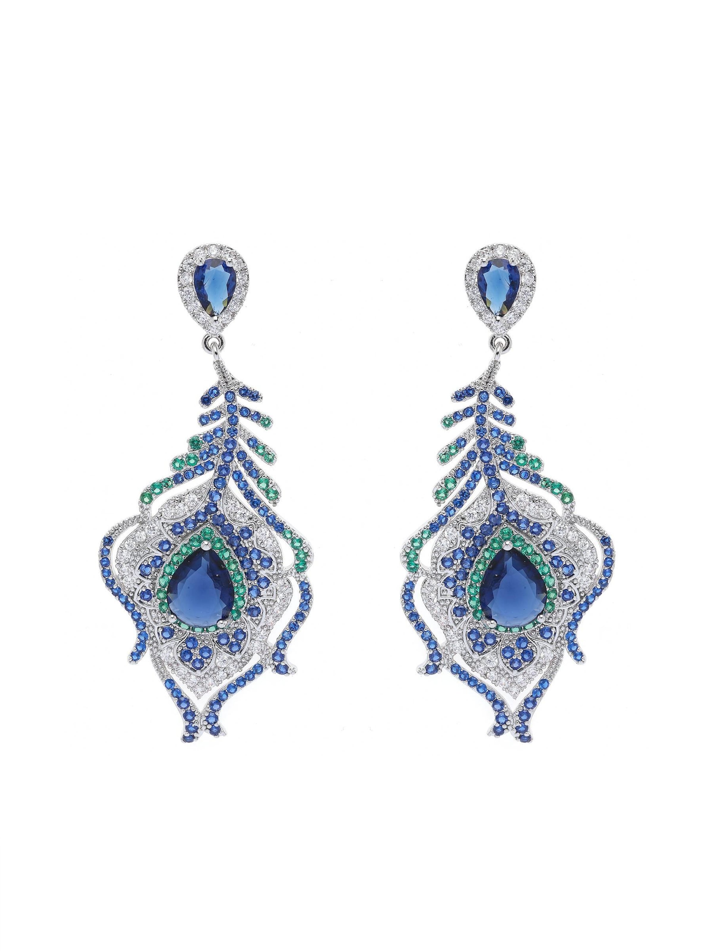 AVANT-GARDE PARIS Earrings 'Hedwig' in Blue: front