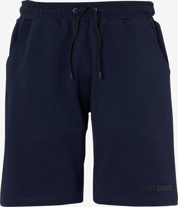 UHLSPORT Workout Pants in Blue: front