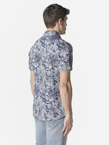 KOROSHI Regular fit Button Up Shirt in Blue