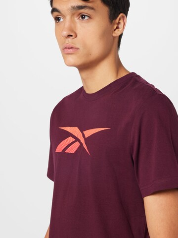 T-Shirt fonctionnel Reebok en rouge