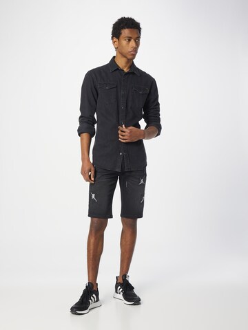 INDICODE JEANS Slimfit Shorts in Schwarz