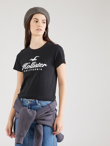 HOLLISTER T-shirt 'CHAIN' i svart: framsida