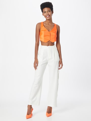 Misspap Boot cut Pleat-front trousers in White