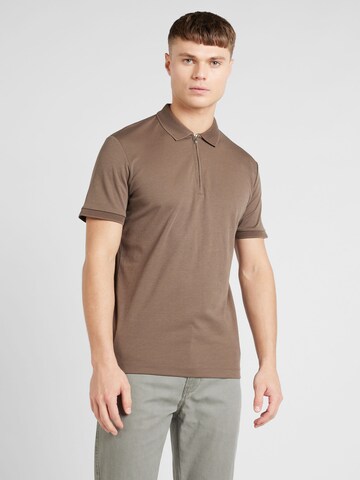 SELECTED HOMME Poloshirt 'FAVE' in Braun: predná strana