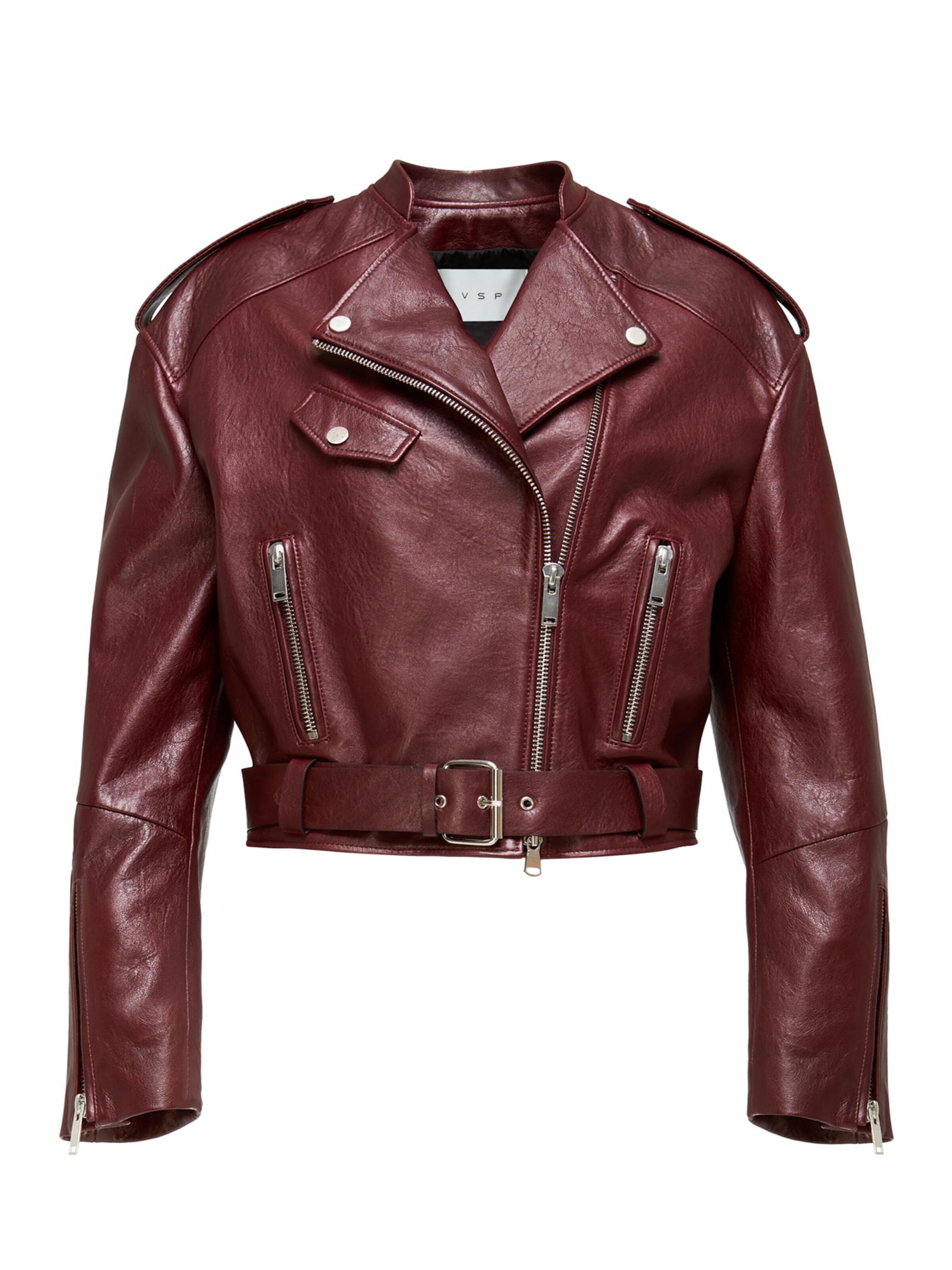 V S P Winter Jacket 'Ruby' in Red: front