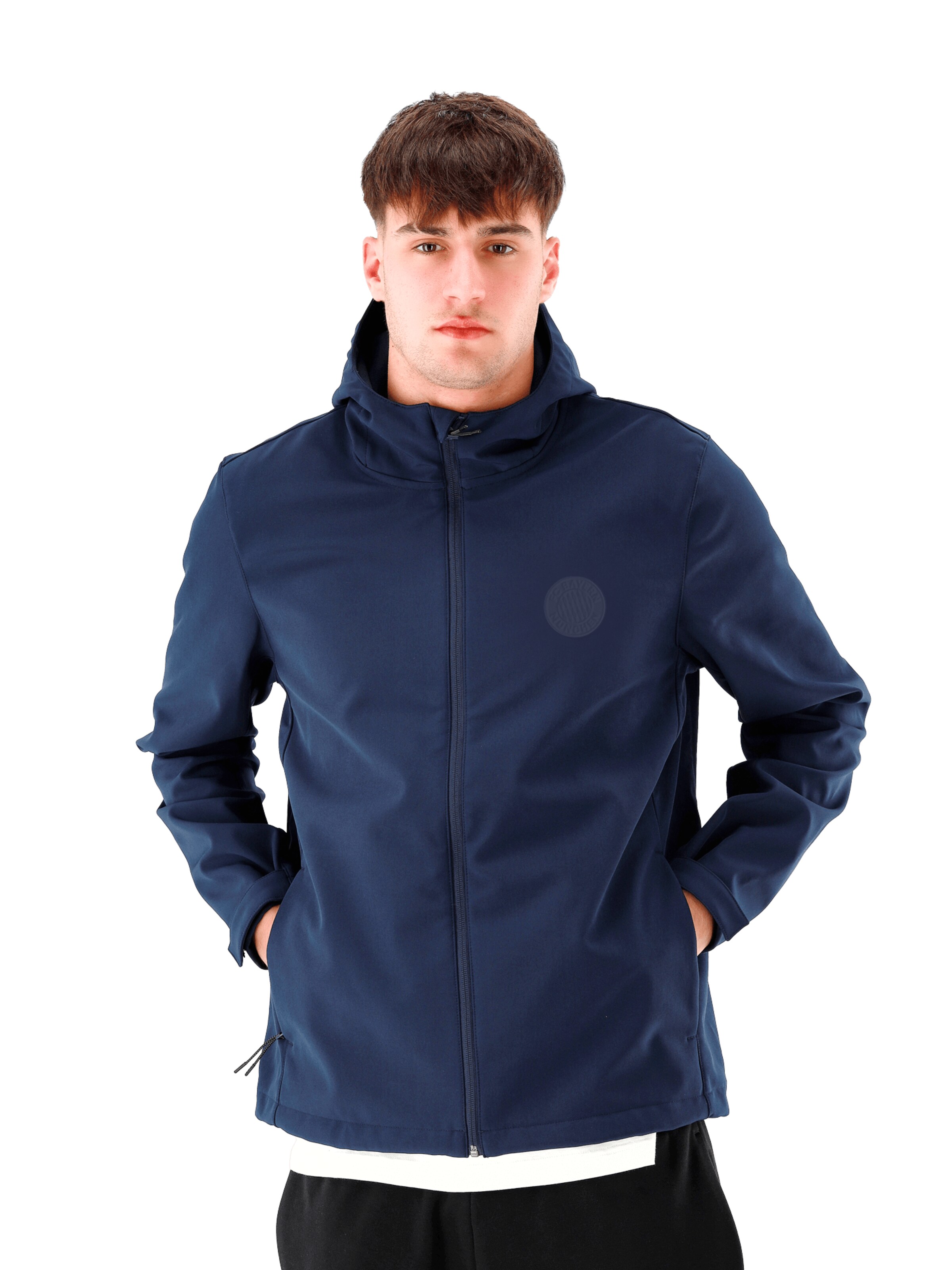 FC BAYERN MÜNCHEN Between-Season Jacket in Blue: front