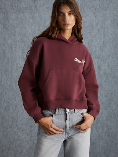 Grimelange Sweat-shirt en M en crème / bourgogne, Vue avec produit